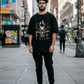 G West Skull Fire Oversized T-Shirt Mens