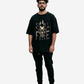 G West Skull Fire Oversized T-Shirt Mens