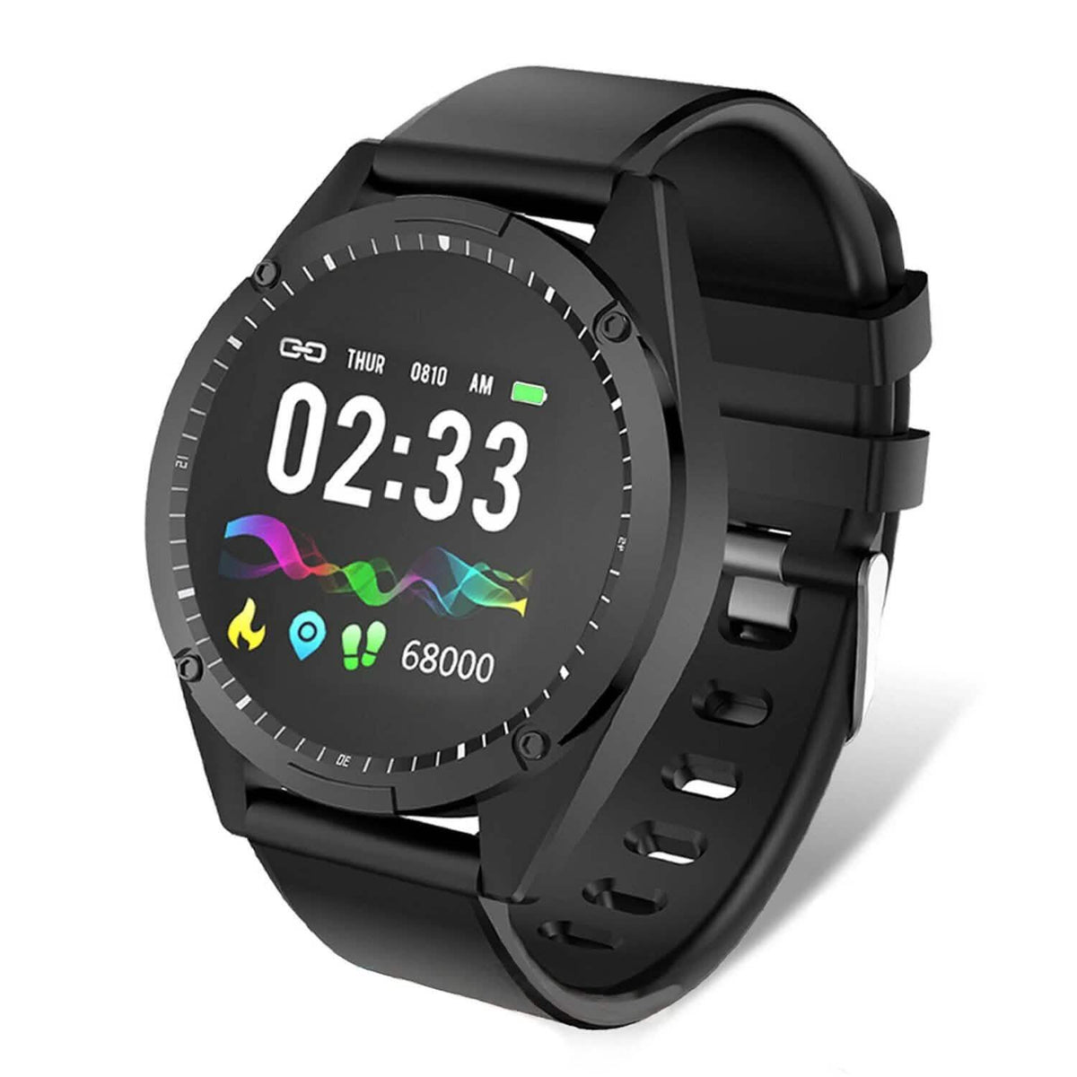 Reloj deportivo inteligente con monitor de actividad, presión arterial, frecuencia cardíaca y sueño