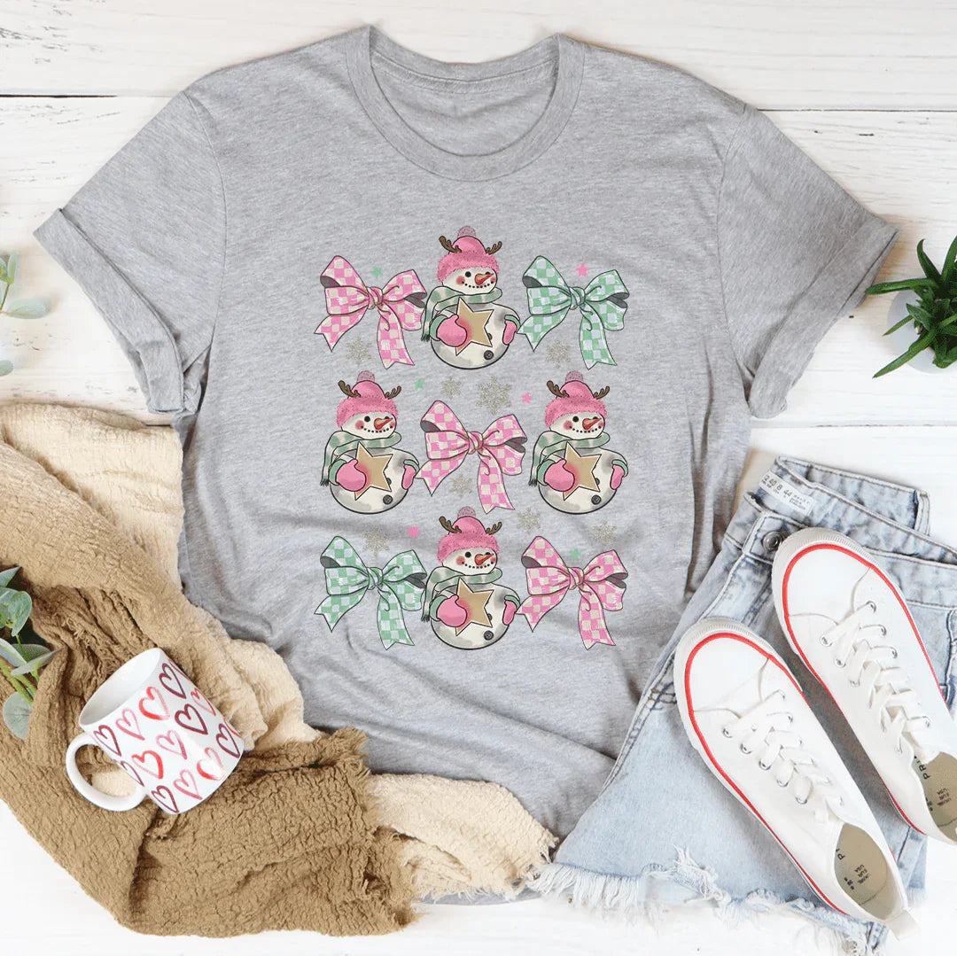 Snowman Coquette Tee