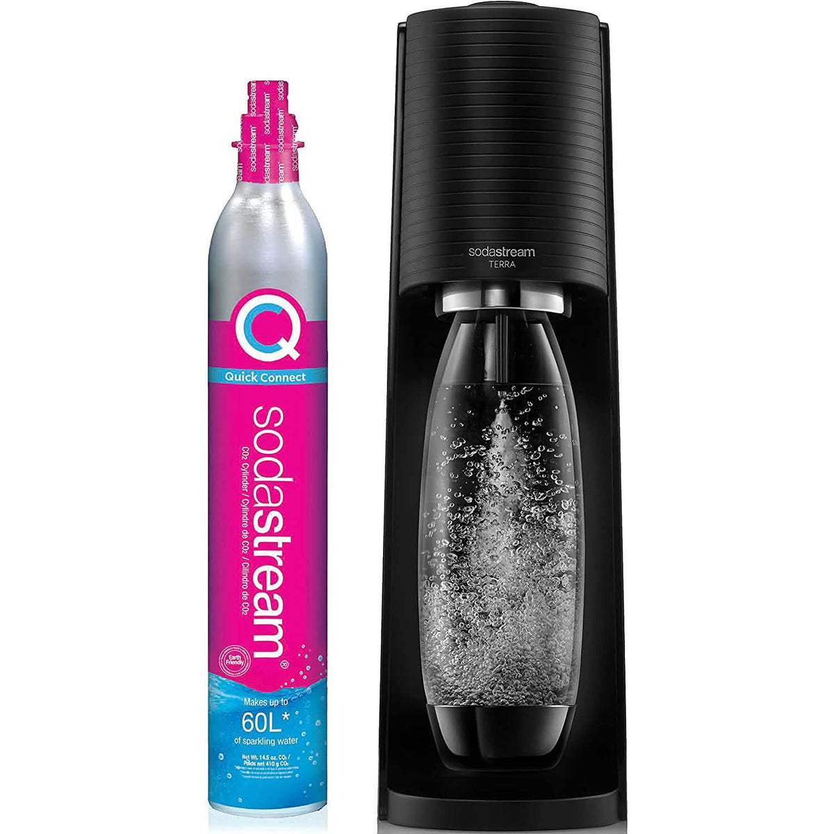 SodaStream Terra máquina para hacer agua con gas con CO2 y botella DWS