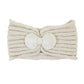 Soft Knit Accented Plush Bow Detailed Headband Ear Warmer