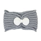 Soft Knit Accented Plush Bow Detailed Headband Ear Warmer