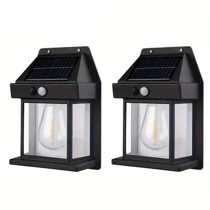 Solar-Powered Motion-Sensor Outdoor Wall Light