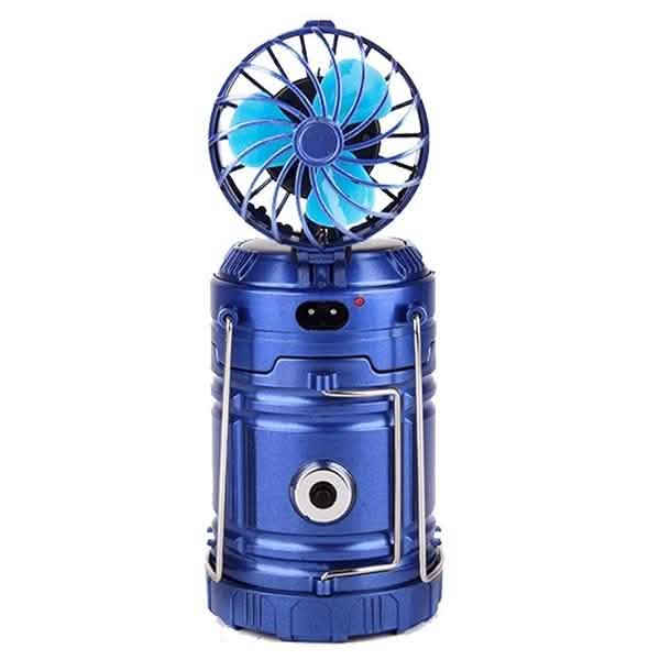 Tienda de campaña con luz y ventilador de carga USB solar