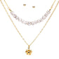 Sparkling Shamballa Ball Christmas Gift Bow Pendant Necklace