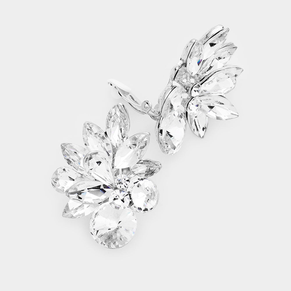 Spike Leaf Clip-On Earrings