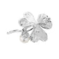 Broche de trébol con perla para el Día de San Patricio, broche de trébol verde