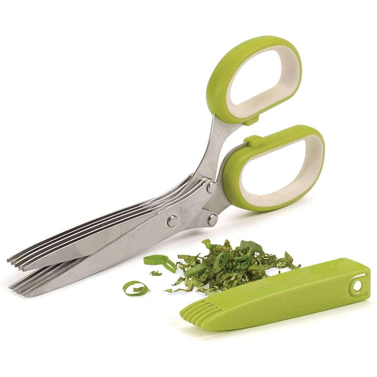 Tijeras para hierbas de acero inoxidable con 5 cuchillas