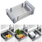 Stainless Steel Frame Drain Basket Telescopic Sink Frame