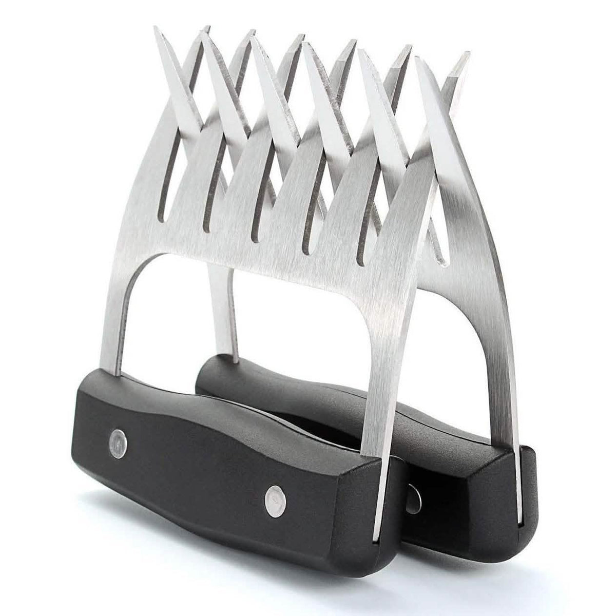 Garras de acero inoxidable para desmenuzar carne con mango de madera