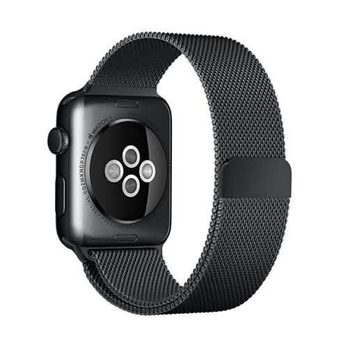 Correa de repuesto de malla milanesa de acero inoxidable para Apple Watch