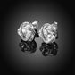 Pendientes de plata de ley con cristales de Swarovski en jaula flotante