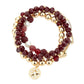 Stone Embellished North Star Charm Beaded Stretch Bracelets