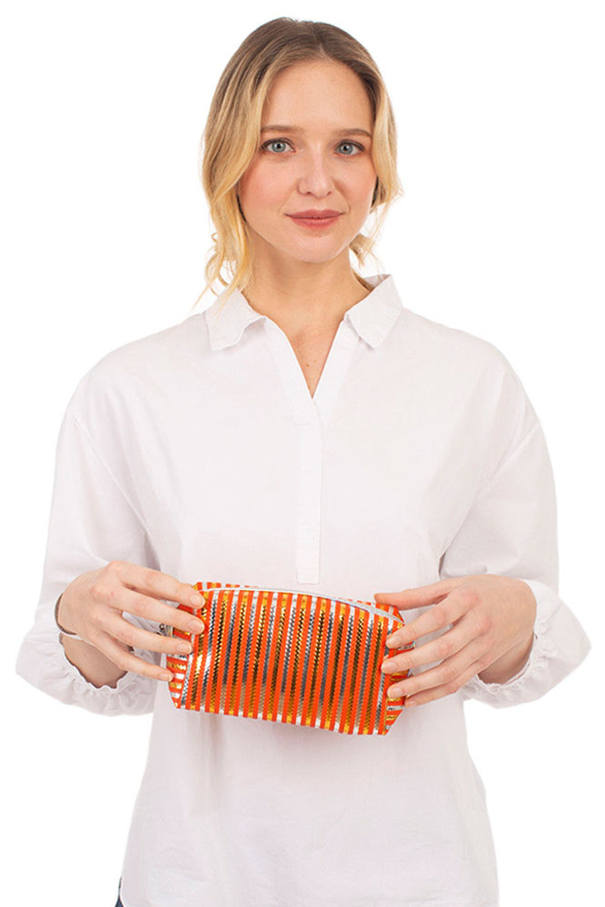 Stripe Pattern Pouch