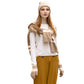Striped Knit Hoodie Top