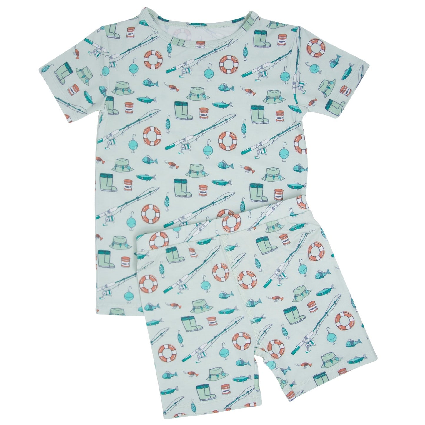 Pijama de verano con diseño de cañas de pescar