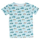 Conjunto de pijama de verano con diseño de playa y surf