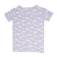 Lavender Rainbows and Clouds Summer Pajama Set