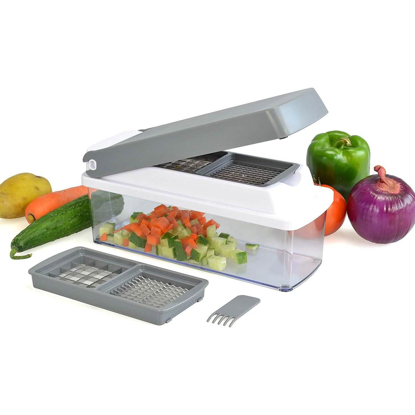 Surpahs Picadora de verduras multifunción, cortadora y troceadora
