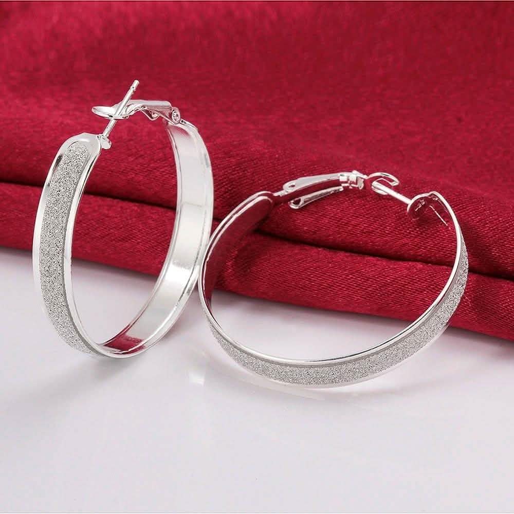 Pendientes de aro grandes Swarovski Crystal Dust