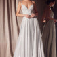 Ladivine Amoris T214 Sleeveless Spaghetti Strap A-Line Glitter Gown