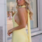 Vestido elástico ajustado Astee T505 de cuello halter elegante