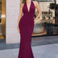 Vestido elástico ajustado Astee T505 de cuello halter elegante