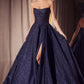 Ladivine Amoris T701 Strapless Glitter A-Line Gown