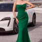 Ladivine Amoris T702 Strapless Scoop Neckline Fitted Chiffon Dress