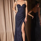 Vestido Ladivine Amoris T707 de dama de honor sin tirantes corte A