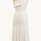 Ladivine Amoris T802 Knee Length One Shoulder Chiffon Dress