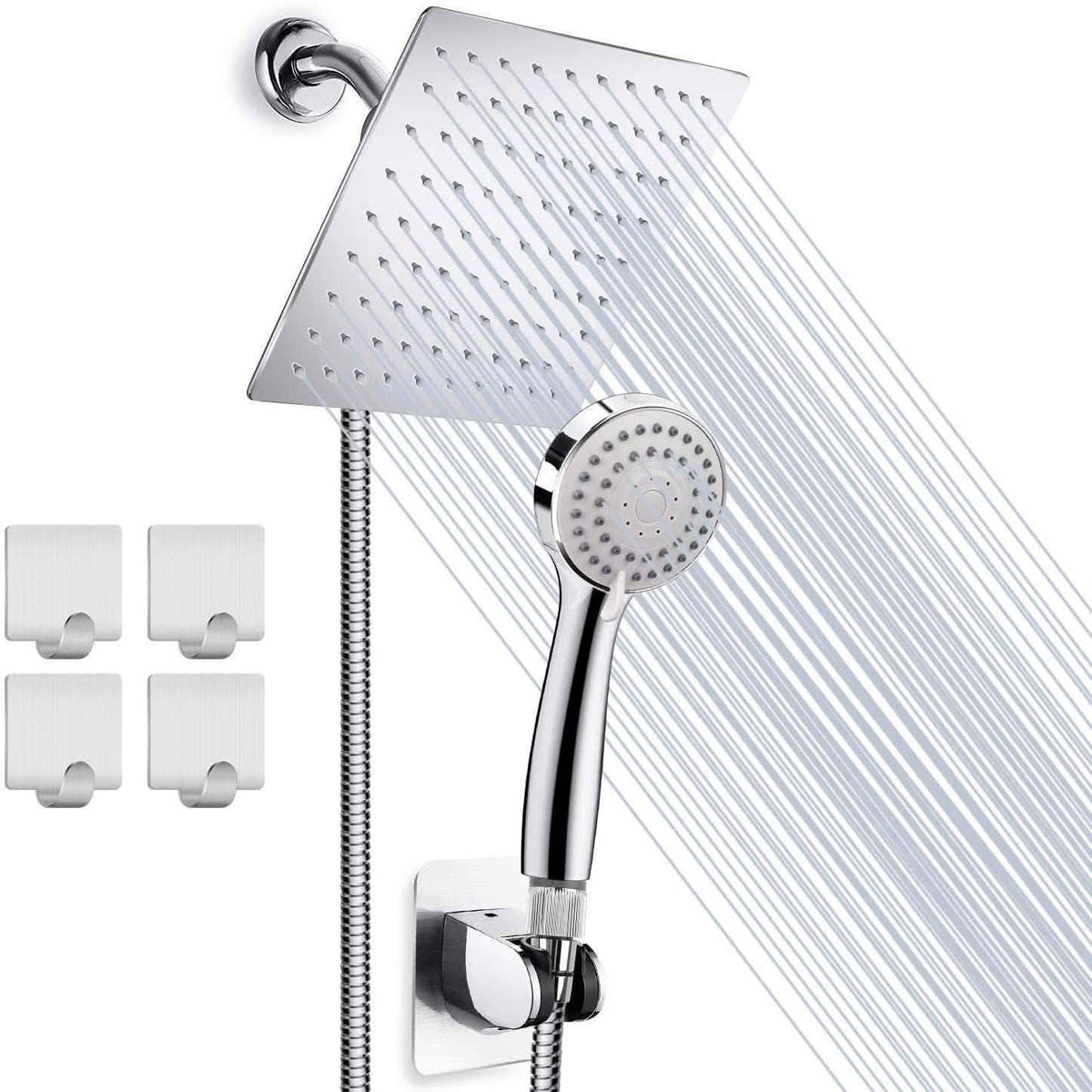 Taiker Cabezal de Ducha/Ducha de Mano Combinado de Acero Inoxidable