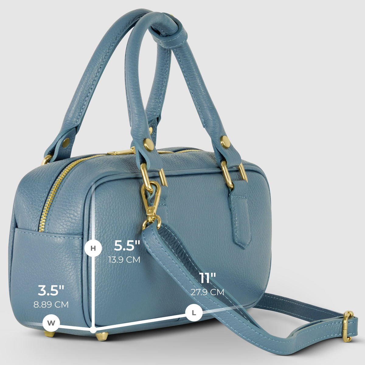 Italian Full-Grain Leather Top-Handle Bag | Venezia