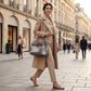 Italian Genuine Basketweave-Embossed Metallic Suede Top-Handle Bag | Imperia