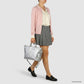 Italian Genuine Metallic Suede Top-Handle Bag | Padova