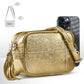 Italian Genuine Metallic Suede Crossbody Bag | Gubbio