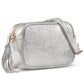 Italian Genuine Metallic Suede Crossbody Bag | Gubbio