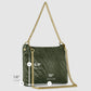 Italian Genuine Basketweave-Embossed Suede Crossbody Bag | Bergamo