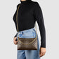 Italian Genuine Basketweave-Embossed Suede Crossbody Bag | Bergamo