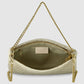 Italian Genuine Basketweave-Embossed Suede Crossbody Bag | Bergamo