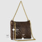 Italian Genuine Basketweave-Embossed Suede Crossbody Bag | Bergamo