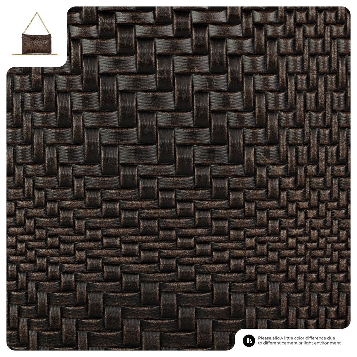 Italian Genuine Basketweave-Embossed Suede Crossbody Bag | Bergamo