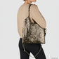 Italian Genuine Leopard-Print Metallic Suede Tote Bag | Catania