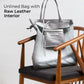 Italian Metallic Full-Grain Leather Tote Bag | Vinci
