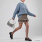 Italian Genuine Metallic Suede Crossbody Bag | Gubbio