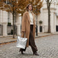 Italian Genuine Metallic Suede Tote Bag | Pisa