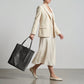 Italian Genuine Metallic Suede Tote Bag | Pisa