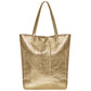 Italian Genuine Metallic Suede Tote Bag | Pisa