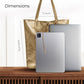 Italian Genuine Metallic Suede Tote Bag | Pisa